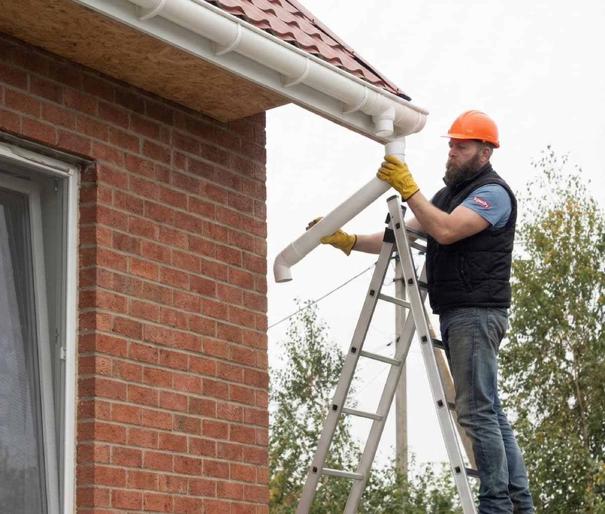 Professional repair to residential guttering