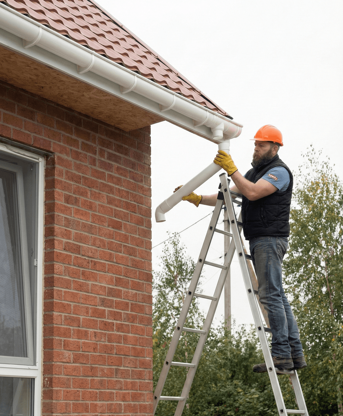 Professional repair to residential guttering